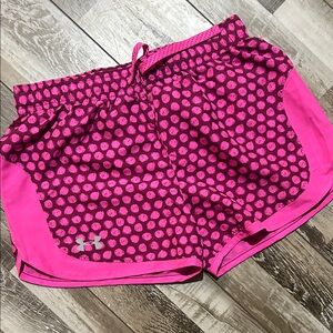 Under Armour big girls Pink Patterned Athletic Shorts